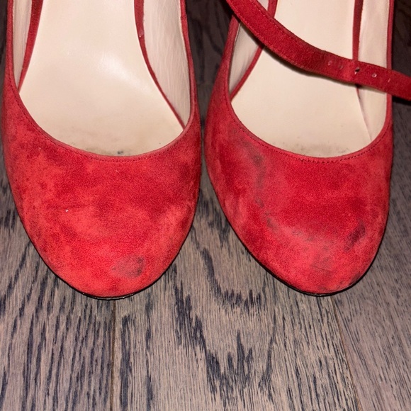 Michael Kors Red Suede Heels - Picture 6 of 17